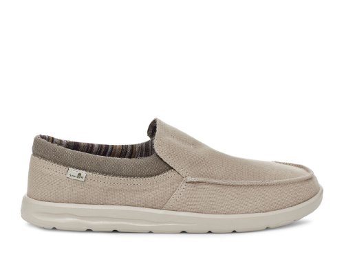 Chaussures Sanuk Hi Bro Lite Hemp Slip-on Homme - Beige DPGZXL769